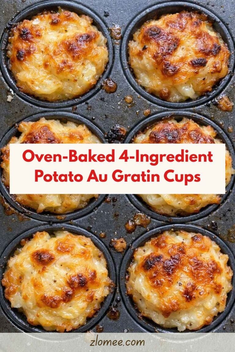 Oven-Baked 4-Ingredient Potato Au Gratin Cups